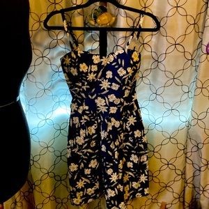 Blue floral summer dress
